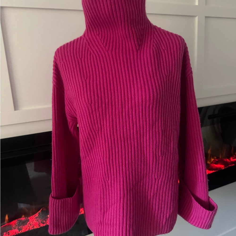 Banana Republic Vibrant Pink Turtleneck Sweater